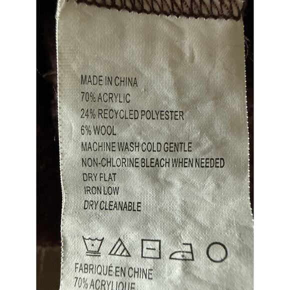 Prana Women’s Celandine Wool Blend Wrap Cardigan Sweater Size XS/S Pink/Brown - Picture 10 of 12